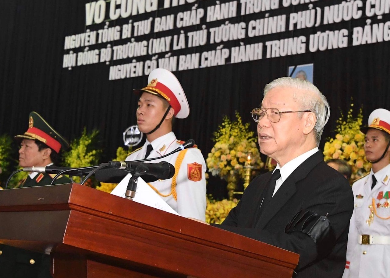 Lời điếu tại Lễ truy điệu nguyên Tổng Bí thư Đỗ Mười